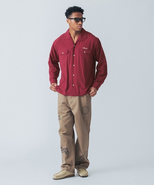 SILAS(サイラス)の「L/S ITALIAN COLLAR SHIRT JACKET(シャツ/ブラウス・メンズ・ブラック/オリーブ/バーガンディー・M/L/XL)」の6枚目の写真