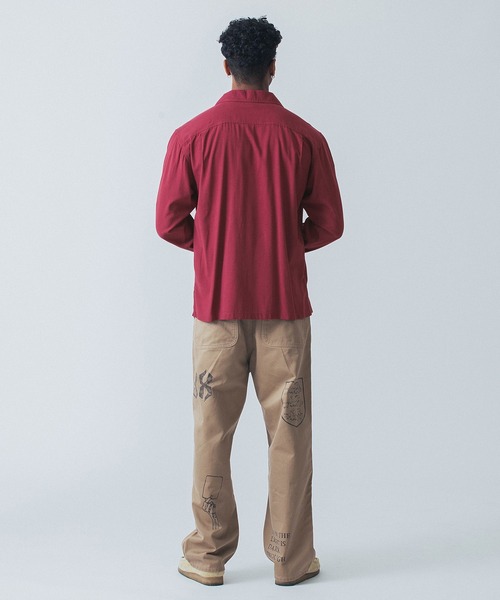 SILAS(サイラス)の「L/S ITALIAN COLLAR SHIRT JACKET(シャツ/ブラウス・メンズ・ブラック/オリーブ/バーガンディー・M/L/XL)」の7枚目の写真