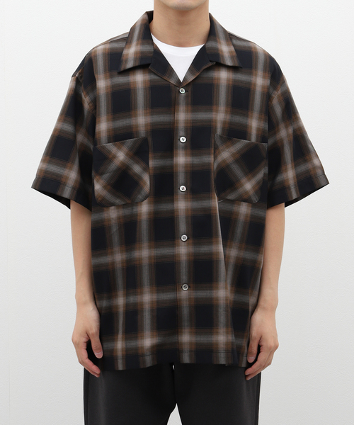 JOURNAL STANDARD J.S HOMESTEAD(ジャーナルスタンダードホームステッド)の「【J.S.Homestead / Stead】P/R OMBRE AIR MAN SH(シャツ/ブラウス・メンズ・ブラック/ブラウン/ホワイト×ホワイト・LARGE/MEDIUM)」の15枚目の写真