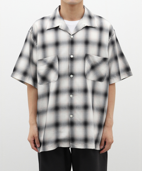 JOURNAL STANDARD J.S HOMESTEAD(ジャーナルスタンダードホームステッド)の「【J.S.Homestead / Stead】P/R OMBRE AIR MAN SH(シャツ/ブラウス・メンズ・ブラック/ブラウン/ホワイト×ホワイト・LARGE/MEDIUM)」の14枚目の写真