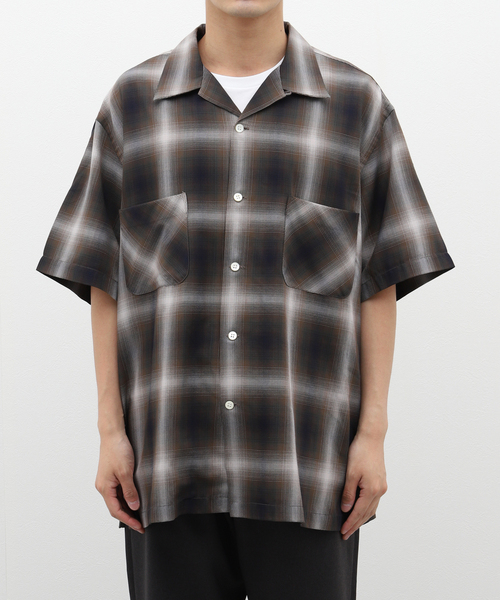 JOURNAL STANDARD J.S HOMESTEAD(ジャーナルスタンダードホームステッド)の「【J.S.Homestead / Stead】P/R OMBRE AIR MAN SH(シャツ/ブラウス・メンズ・ブラック/ブラウン/ホワイト×ホワイト・LARGE/MEDIUM)」の13枚目の写真