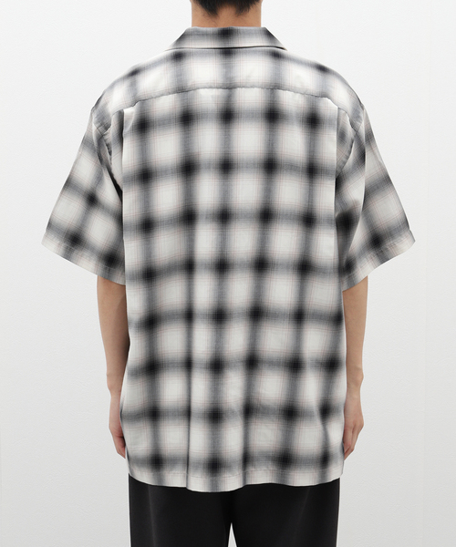 JOURNAL STANDARD J.S HOMESTEAD(ジャーナルスタンダードホームステッド)の「【J.S.Homestead / Stead】P/R OMBRE AIR MAN SH(シャツ/ブラウス・メンズ・ブラック/ブラウン/ホワイト×ホワイト・LARGE/MEDIUM)」の9枚目の写真