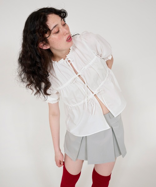 TINA：JOJUN（ティーナジョジュン）の「プリーツ キュロット TINA：JOJUN（スカート・レディース・カーキ/グレー・M/S）」の6枚目の写真