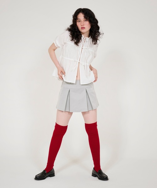 TINA：JOJUN（ティーナジョジュン）の「プリーツ キュロット TINA：JOJUN（スカート・レディース・カーキ/グレー・M/S）」の8枚目の写真