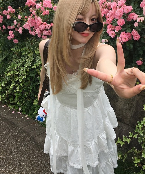 RiLi（リリ）の「ニットロングタイ【RL】（ストール/ショール・レディース・ブラック/オートミール/ホワイト・FREE）」の2枚目の写真