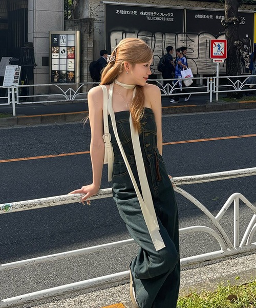 RiLi（リリ）の「ニットロングタイ【RL】（ストール/ショール・レディース・ブラック/オートミール/ホワイト・FREE）」の6枚目の写真