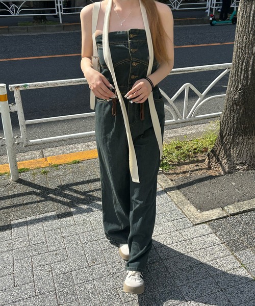 RiLi（リリ）の「ニットロングタイ【RL】（ストール/ショール・レディース・ブラック/オートミール/ホワイト・FREE）」の12枚目の写真