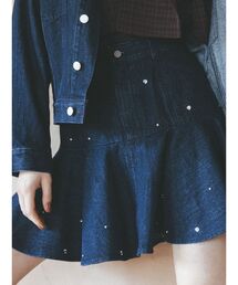 CALNAMUR | ハートビジューミックスデニムスカート(スカート)