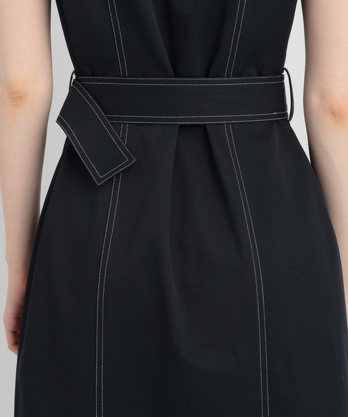 Andemiu(アンデミュウ)の「【ベージュWEB限定】ヘンケイカラーステッチワンピース135834(ワンピース・レディース・ベージュ/ネイビー/グリーン/グレー・FREE)」の21枚目の写真