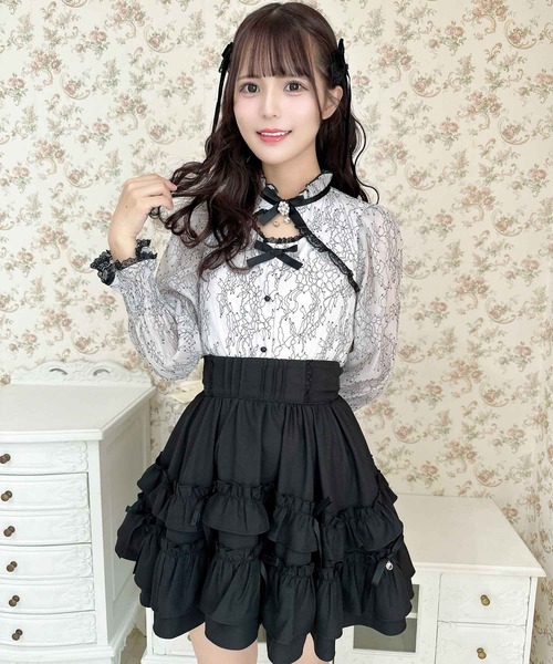 ROJITA（ロジータ）の「ランダムリボンラッフルティアードスカート（スカート・レディース・ブラック/パープル/ピンク/ピンク系その他/アイボリー・FREE）」の21枚目の写真