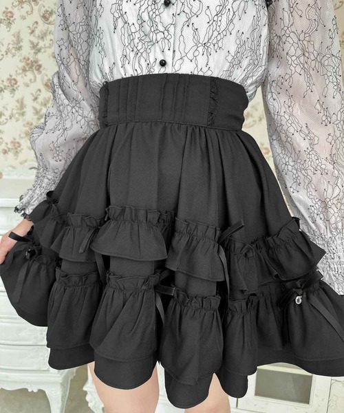 ROJITA（ロジータ）の「ランダムリボンラッフルティアードスカート（スカート・レディース・ブラック/パープル/ピンク/ピンク系その他/アイボリー・FREE）」の17枚目の写真