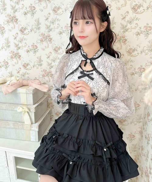 ROJITA（ロジータ）の「ランダムリボンラッフルティアードスカート（スカート・レディース・ブラック/パープル/ピンク/ピンク系その他/アイボリー・FREE）」の10枚目の写真