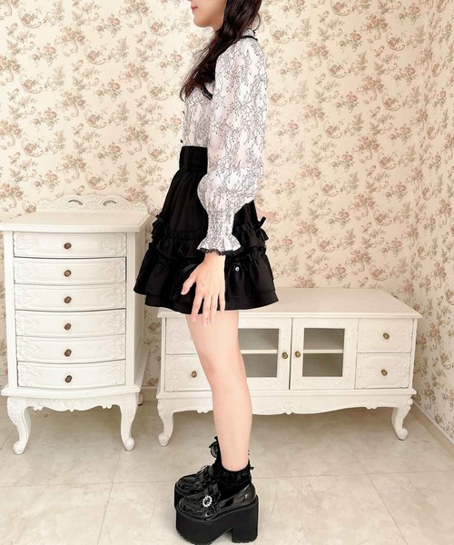 ROJITA（ロジータ）の「ランダムリボンラッフルティアードスカート（スカート・レディース・ブラック/パープル/ピンク/ピンク系その他/アイボリー・FREE）」の12枚目の写真