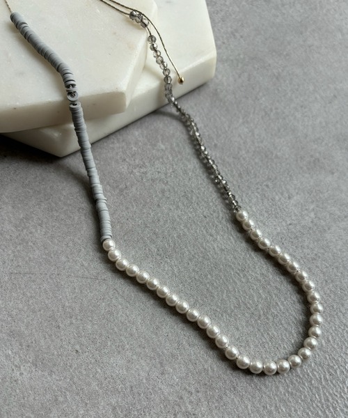 DouDou（ドゥドゥ）の「パーツ切替パールネックレス（ネックレス・レディース・ホワイト/グレー/ブラック・FREE）」の5枚目の写真