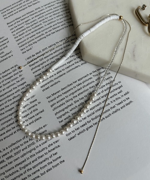 DouDou（ドゥドゥ）の「パーツ切替パールネックレス（ネックレス・レディース・ホワイト/グレー/ブラック・FREE）」の8枚目の写真