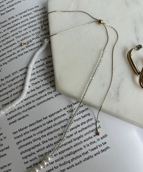 DouDou（ドゥドゥ）の「パーツ切替パールネックレス（ネックレス・レディース・ホワイト/グレー/ブラック・FREE）」の10枚目の写真