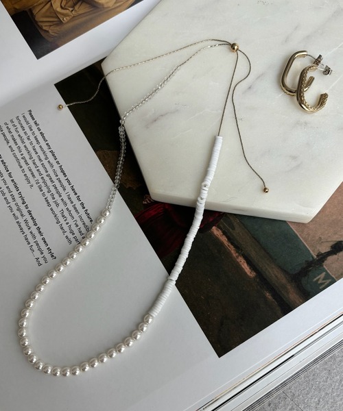 DouDou（ドゥドゥ）の「パーツ切替パールネックレス（ネックレス・レディース・ホワイト/グレー/ブラック・FREE）」の11枚目の写真