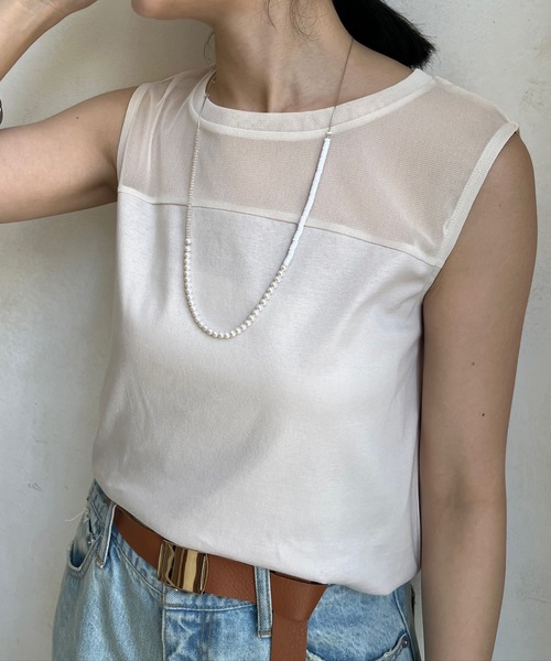 DouDou（ドゥドゥ）の「パーツ切替パールネックレス（ネックレス・レディース・ホワイト/グレー/ブラック・FREE）」の14枚目の写真