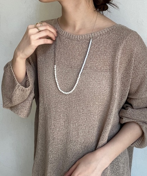 DouDou（ドゥドゥ）の「パーツ切替パールネックレス（ネックレス・レディース・ホワイト/グレー/ブラック・FREE）」の17枚目の写真