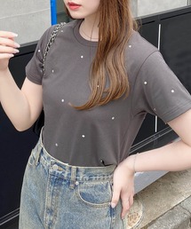 ラインストーン飛ばしTシャツ