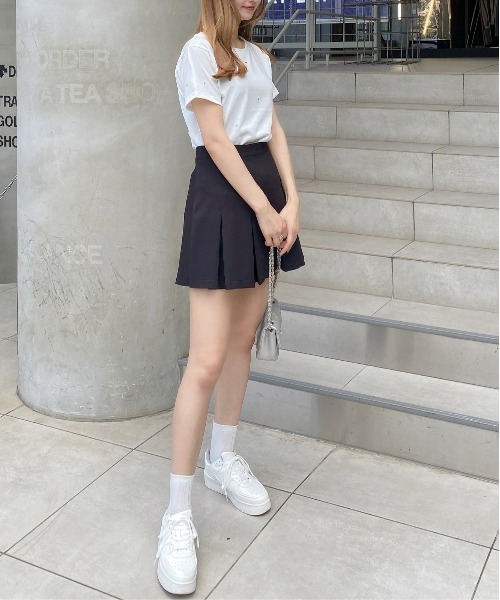 INGNI(イング)の「ラインストーン飛ばしTシャツ(Tシャツ/カットソー・レディース・オフホワイト/ライトピンク/チャコールグレー・M)」の9枚目の写真