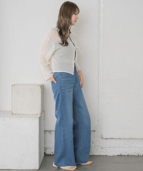 RETRO GIRL（レトロガール）の「フロントリボンメッシュカーデ（カーディガン/ボレロ・レディース・ブラック/レッド/グリーン/ナチュラル・FREE）」の16枚目の写真