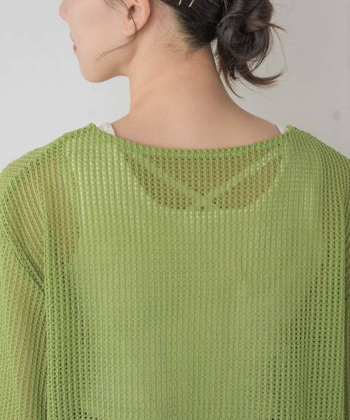 RETRO GIRL（レトロガール）の「フロントリボンメッシュカーデ（カーディガン/ボレロ・レディース・ブラック/レッド/グリーン/ナチュラル・FREE）」の14枚目の写真