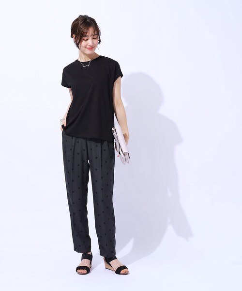 DRESKIP（ドレスキップ）の「◆【UV】後ろ姿に技あり バックレーストップス（Tシャツ/カットソー・レディース・ブラック/ピンク系/オフホワイト/サックスブルー・04/03/02）」の7枚目の写真