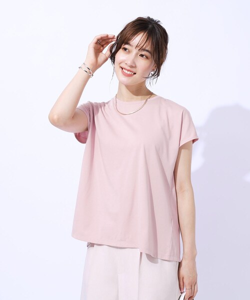 DRESKIP（ドレスキップ）の「◆【UV】後ろ姿に技あり バックレーストップス（Tシャツ/カットソー・レディース・ブラック/ピンク系/オフホワイト/サックスブルー・04/03/02）」の13枚目の写真
