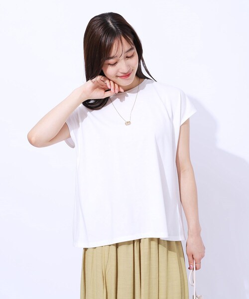 DRESKIP（ドレスキップ）の「◆【UV】後ろ姿に技あり バックレーストップス（Tシャツ/カットソー・レディース・ブラック/ピンク系/オフホワイト/サックスブルー・04/03/02）」の17枚目の写真