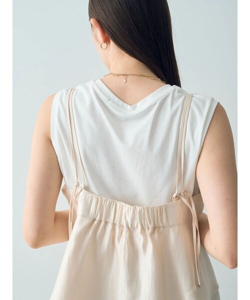 YECCA VECCA（イェッカヴェッカ）の「シャイニーオーバーキャミ（キャミソール・レディース・ブラック/アイボリー/モカ・FREE）」の9枚目の写真