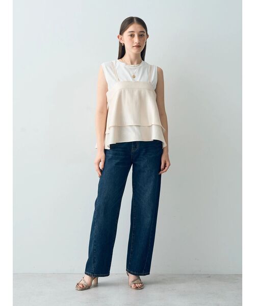 YECCA VECCA（イェッカヴェッカ）の「シャイニーオーバーキャミ（キャミソール・レディース・ブラック/アイボリー/モカ・FREE）」の11枚目の写真