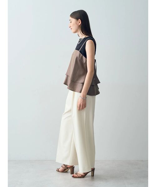 YECCA VECCA（イェッカヴェッカ）の「シャイニーオーバーキャミ（キャミソール・レディース・ブラック/アイボリー/モカ・FREE）」の21枚目の写真