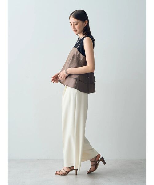 YECCA VECCA（イェッカヴェッカ）の「シャイニーオーバーキャミ（キャミソール・レディース・ブラック/アイボリー/モカ・FREE）」の22枚目の写真