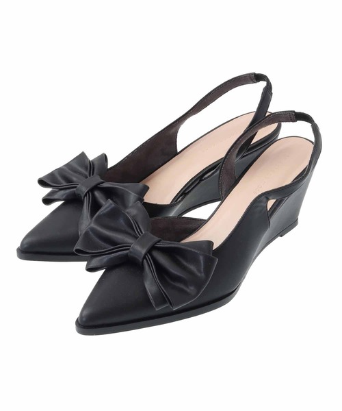 31 Sons de mode（トランテアン　ソン　ドゥ　モード）の「リボンパンプス（パンプス・レディース・ブラック/ピンク/シルバー・S/M/L）」の2枚目の写真