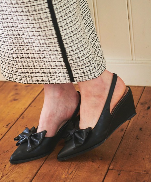 31 Sons de mode（トランテアン　ソン　ドゥ　モード）の「リボンパンプス（パンプス・レディース・ブラック/ピンク/シルバー・S/M/L）」の5枚目の写真