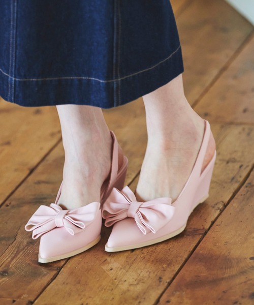 31 Sons de mode（トランテアン　ソン　ドゥ　モード）の「リボンパンプス（パンプス・レディース・ブラック/ピンク/シルバー・S/M/L）」の7枚目の写真
