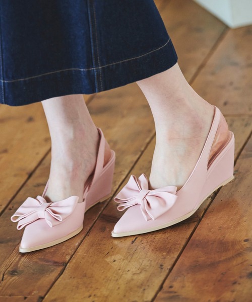 31 Sons de mode（トランテアン　ソン　ドゥ　モード）の「リボンパンプス（パンプス・レディース・ブラック/ピンク/シルバー・S/M/L）」の8枚目の写真