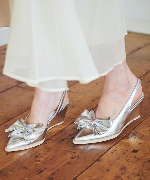 31 Sons de mode（トランテアン　ソン　ドゥ　モード）の「リボンパンプス（パンプス・レディース・ブラック/ピンク/シルバー・S/M/L）」の10枚目の写真
