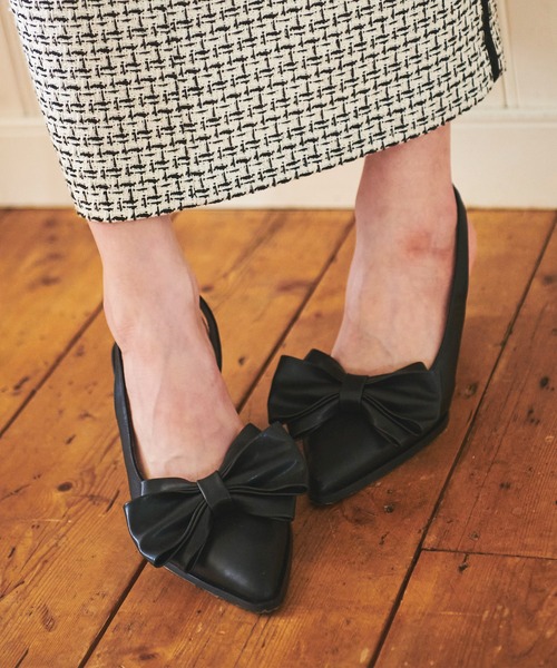 31 Sons de mode（トランテアン　ソン　ドゥ　モード）の「リボンパンプス（パンプス・レディース・ブラック/ピンク/シルバー・S/M/L）」の20枚目の写真