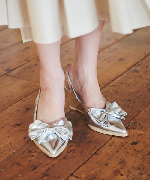 31 Sons de mode（トランテアン　ソン　ドゥ　モード）の「リボンパンプス（パンプス・レディース・ブラック/ピンク/シルバー・S/M/L）」の22枚目の写真