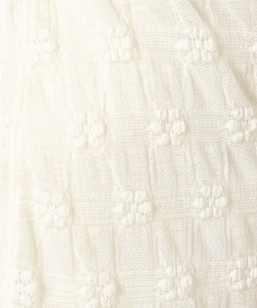 3.3 Field Trip （3.3フィールドトリップ）の「3.3 Field Trip／エンボスカーデセット（カーディガン/ボレロ・レディース・ブルー/アイボリー・FREE）」の4枚目の写真