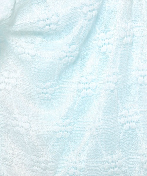 3.3 Field Trip （3.3フィールドトリップ）の「3.3 Field Trip／エンボスカーデセット（カーディガン/ボレロ・レディース・ブルー/アイボリー・FREE）」の3枚目の写真