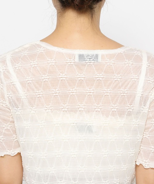 3.3 Field Trip （3.3フィールドトリップ）の「3.3 Field Trip／エンボスカーデセット（カーディガン/ボレロ・レディース・ブルー/アイボリー・FREE）」の14枚目の写真