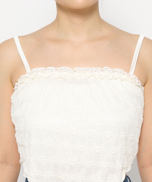 3.3 Field Trip （3.3フィールドトリップ）の「3.3 Field Trip／エンボスカーデセット（カーディガン/ボレロ・レディース・ブルー/アイボリー・FREE）」の9枚目の写真