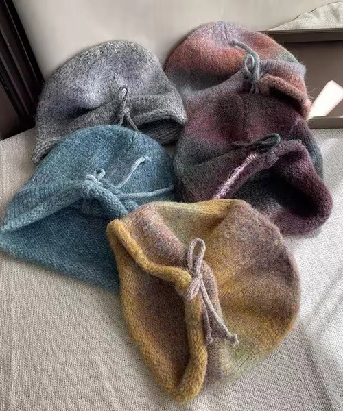 Port(ポート)の「【 Port / ポート 】 マルチカラー リボン ニット キャップ #(ニットキャップ/ビーニー・レディース・イエロー系その他/グレー/パープル系その他/ピンク系その他・FREE)」の2枚目の写真