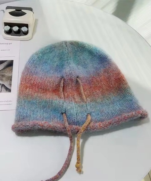 Port(ポート)の「【 Port / ポート 】 マルチカラー リボン ニット キャップ #(ニットキャップ/ビーニー・レディース・イエロー系その他/グレー/パープル系その他/ピンク系その他・FREE)」の4枚目の写真