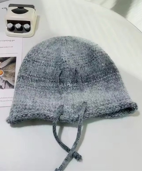 Port(ポート)の「【 Port / ポート 】 マルチカラー リボン ニット キャップ #(ニットキャップ/ビーニー・レディース・イエロー系その他/グレー/パープル系その他/ピンク系その他・FREE)」の1枚目の写真