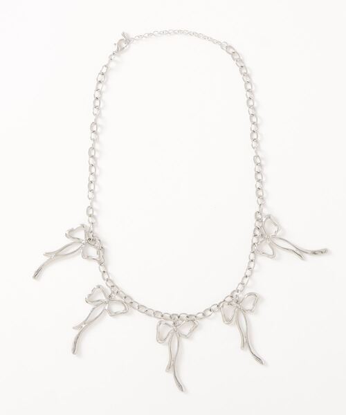 poiregnee（ポワニェ）の「［select］リボンチョーカー（ネックレス・レディース・シルバー・FREE）」の6枚目の写真