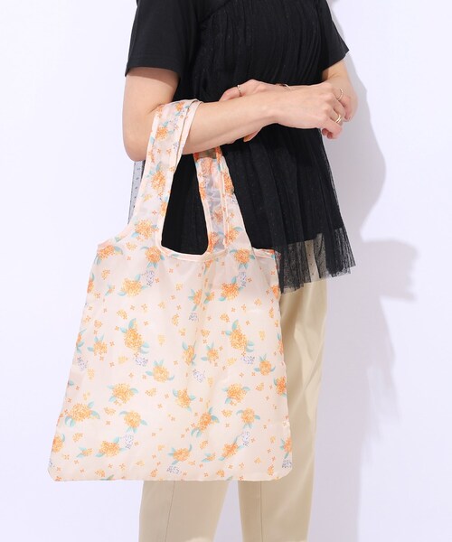 SHOO・LA・RUE（シューラルー）の「◆【金木犀】エコバッグ（エコバッグ/サブバッグ・レディース・サックスブルー/アイボリー・00）」の3枚目の写真